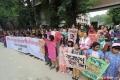 পল্লবীতে শিশু ধর্ষণ ও হত্যার প্রতিবাদে নালন্দা উচ্চবিদ্যালয়ের শিক্ষার্থীদের মানববন্ধন