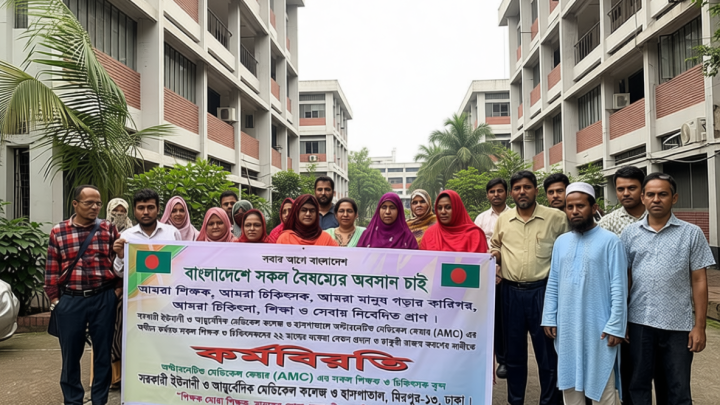 বকেয়া বেতনের দাবিতে ইউনানি মেডিকেল কলেজের ৪২ শিক্ষক ও চিকিৎসকের কর্মবিরতি