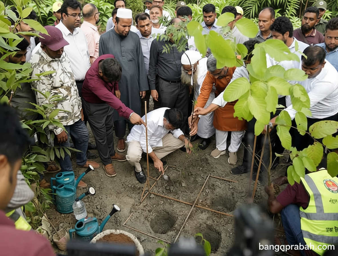 রাজধানীতে ‘মিয়াওয়াকি’ পদ্ধতিতে বনায়ন শুরু করল ঢাকা উত্তর সিটি