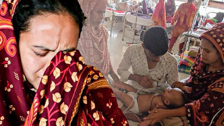 হামে আক্রান্ত শিশু, মায়েদের কান্না থামছে না