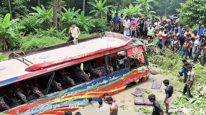 কুষ্টিয়ায় ট্রাকের ধাক্কায় বাস খাদে, শিক্ষার্থীসহ নিহত ৩