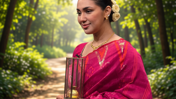 ‘সোনার কলস’ হাতে পেয়েই কান্না লুকালেন অপু, নেপথ্যের ঘটনা জানালেন নায়িকা নিজে