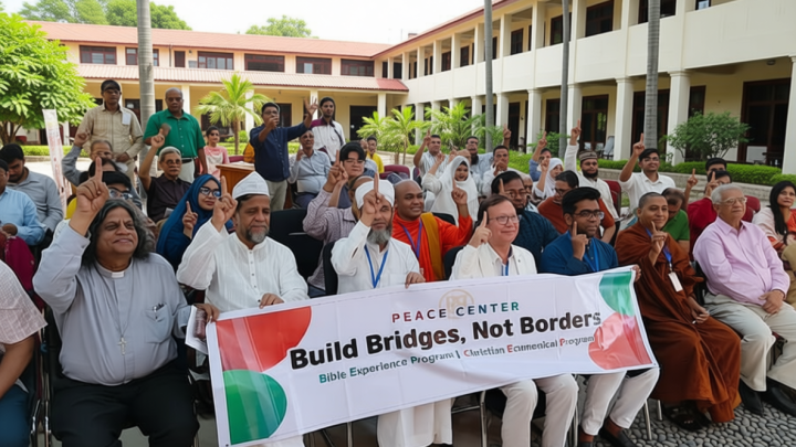 শান্তি পেতে হলে ধর্ম-বর্ণ-জাতি-প্রথা ভুলে সবাইকে কাঁধে কাঁধ মিলিয়ে চলতে হবে