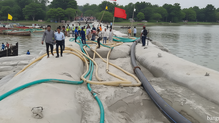 নোয়াখালীর বামনী নদীতে ক্লোজার নির্মাণে সফলতা, রক্ষা পাবে ২৮০ কোটি টাকার সম্পদ