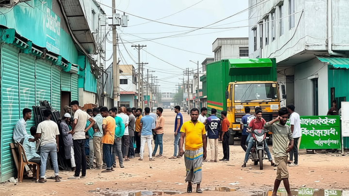 কেরানীগঞ্জে কুরিয়ার সার্ভিসের গাড়ি চুরিকে কেন্দ্র করে উত্তেজনা, পুলিশের ওপর হামলা
