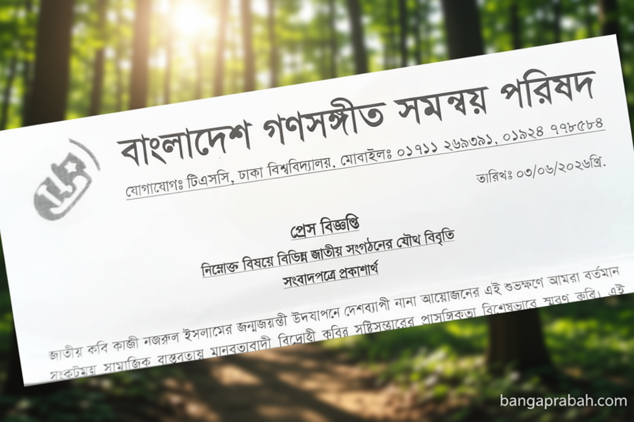 ‘কাণ্ডারী হুঁশিয়ার’ গানের শতবর্ষ পালনের আহ্বান সাংস্কৃতিক সংগঠনগুলোর