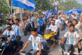 গাইবান্ধায় আর্জেন্টিনার সমর্থকদের বর্ণাঢ্য শোভাযাত্রা
