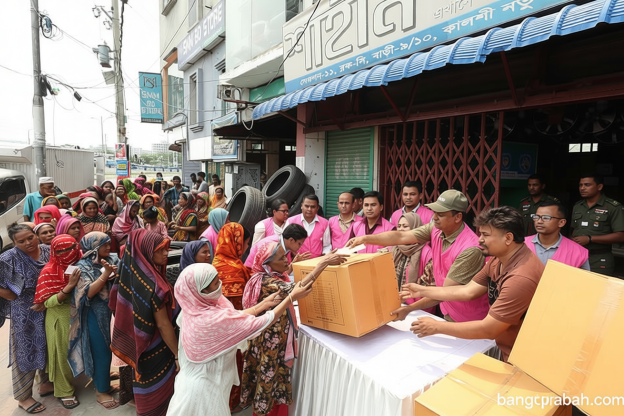 কালশীতে অগ্নিকাণ্ডে ক্ষতিগ্রস্ত ১৭০ পরিবার গৃহস্থালি সরঞ্জাম পেল