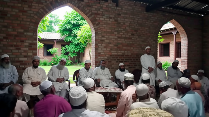 রংপুরে ইউপি নির্বাচনের প্রার্থী বাছাইয়ে মসজিদে চেয়ার–টেবিল বসিয়ে জামায়াতের সভা