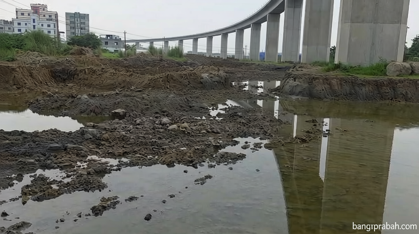 পদ্মা সেতুর রেলসংযোগ প্রকল্পের মাটি কাটা বন্ধ করল প্রশাসন