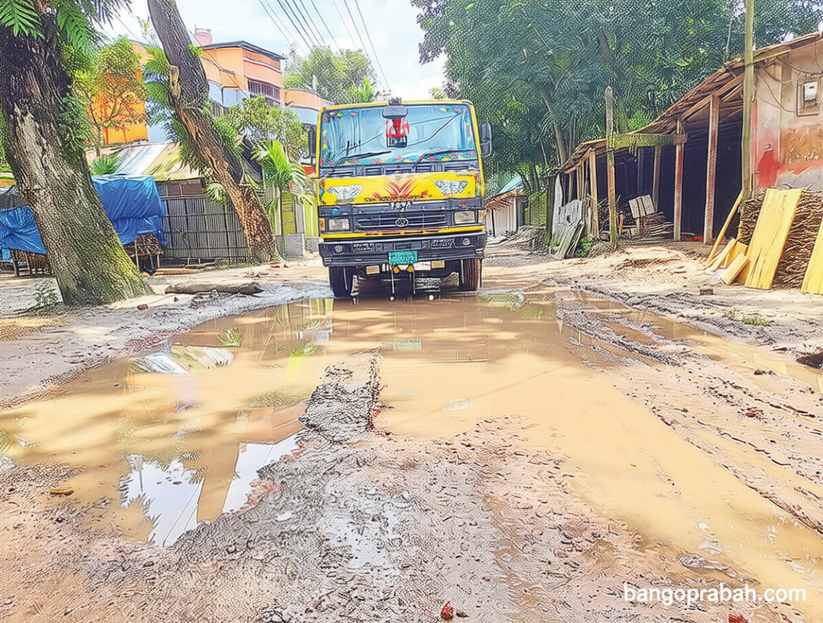 সড়ক বেহাল, কার্যাদেশের পরও শুরু হয়নি কাজ