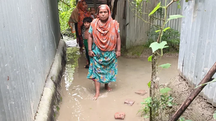 রাজবাড়ীতে জলাবদ্ধতা, দুর্ভোগে অর্ধশত পরিবার