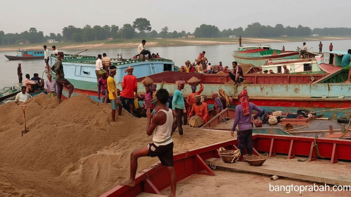 সুনামগঞ্জে বালু লুটের অভিযোগপত্রে আওয়ামী লীগ নেতারা, বাদ বিএনপি নেতা